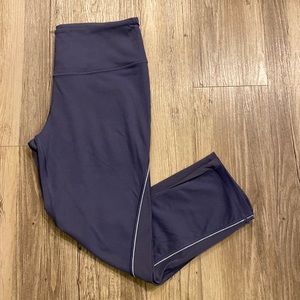 VSX blue crop mesh yoga pants